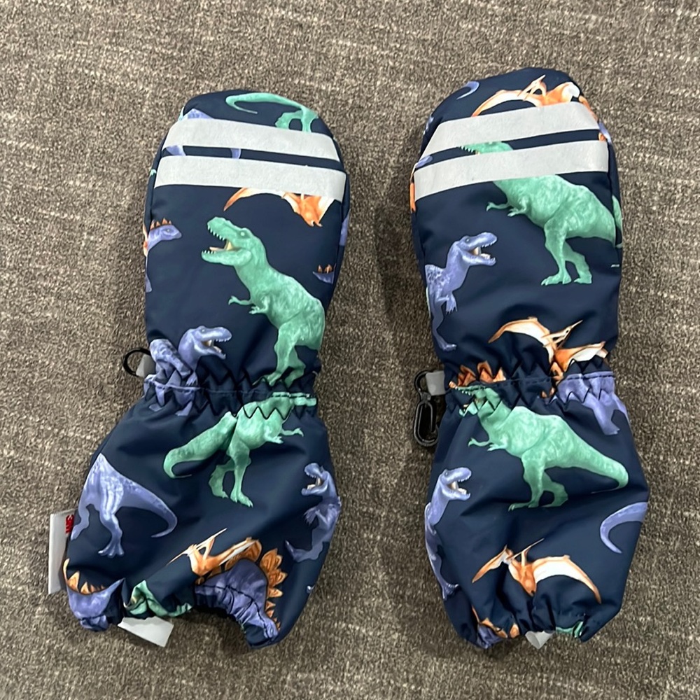 Boys H&M dinosaur mittens sz 2-4y